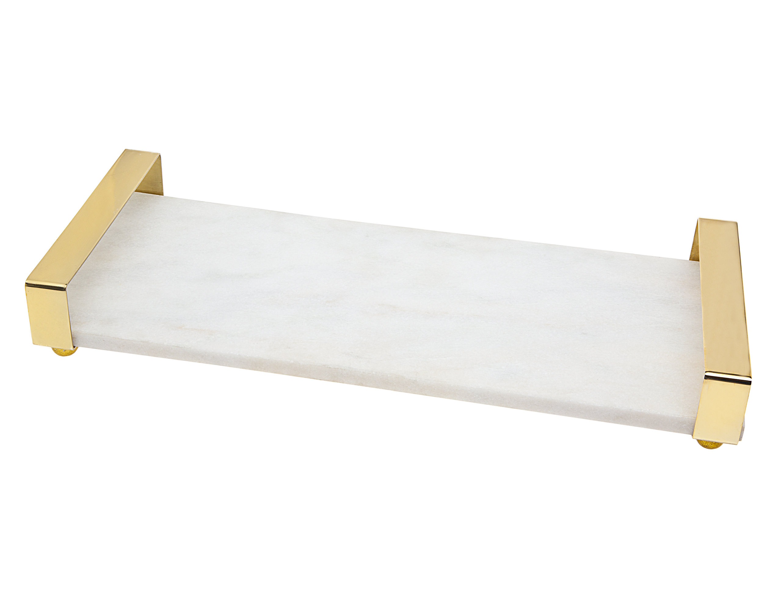 Marble Tray Gold Handles Large Casa Casa Regalos